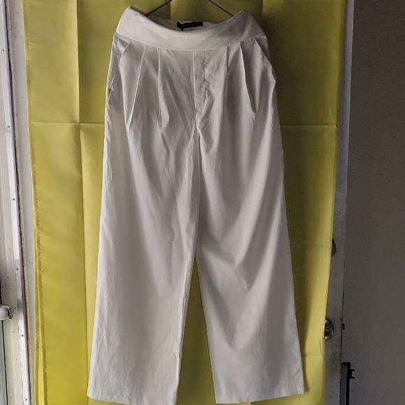 ZARA  Women’s Wide Leg Pants Cream  size S - Picture 5 of 14